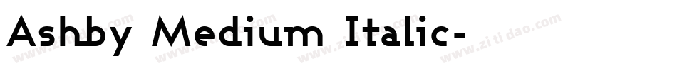 Ashby Medium Italic字体转换